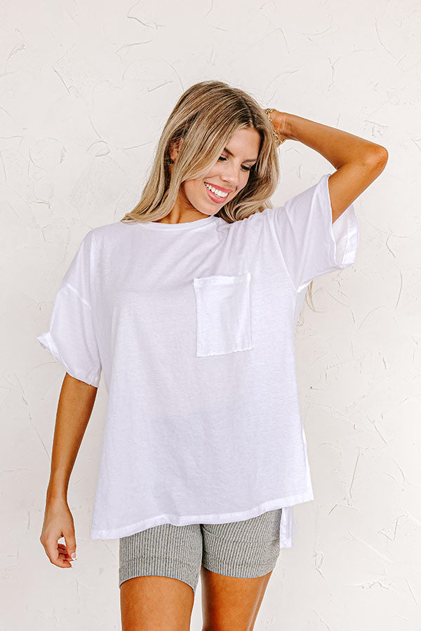 Chic And Sincere Shift Tee In White