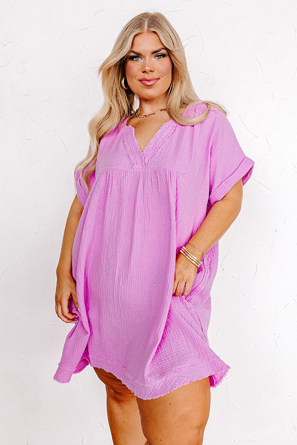 Good Days Gone By Shift Dress In Pink Curves