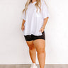 Chic And Sincere Shift Tee In White Curves Image - 1