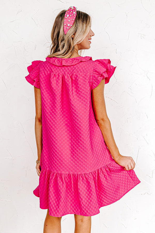 Cutest In The Room Shift Dress In Hot Pink Image - 4