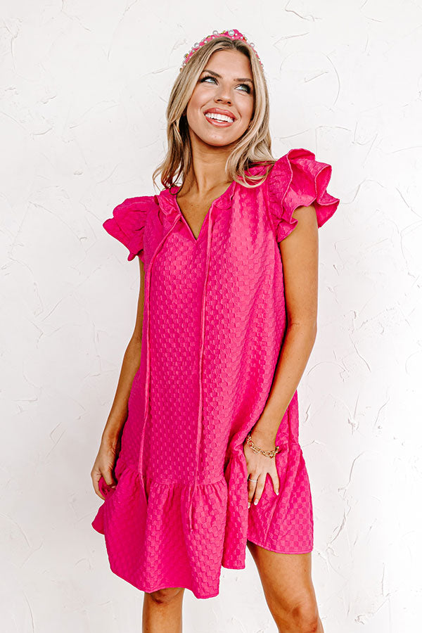 Cutest In The Room Shift Dress In Hot Pink Image - 5