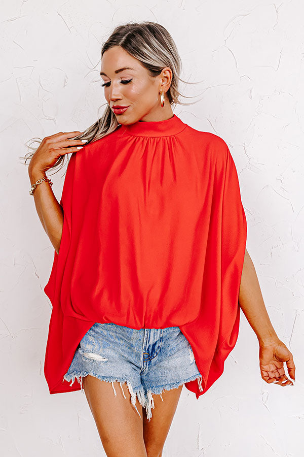 Local Flair Shift Top In Red Image - 2