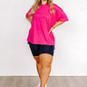 Chic And Sincere Shift Tee In Hot Pink Curves Image - 1