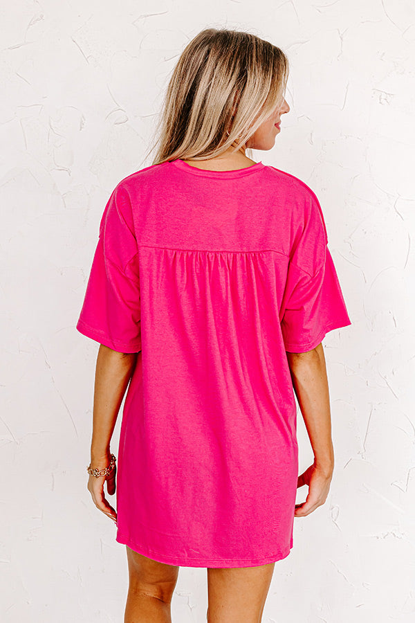 Chic And Sincere Shift Tee In Hot Pink Image - 4