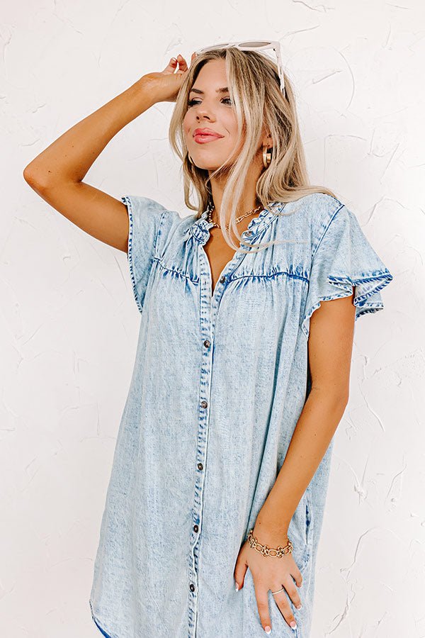 The Gisele Denim Dress Image - 3