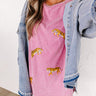 Easy Tiger Mineral Wash Graphic Tee in Pink Image - 1