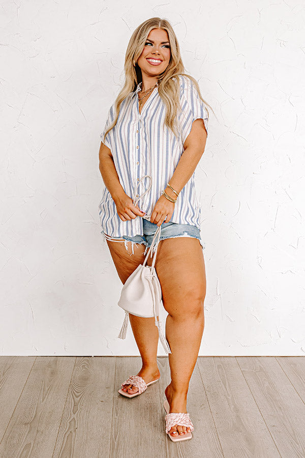 Happy Sanctuary Stripe Button Up Curves Image - 1