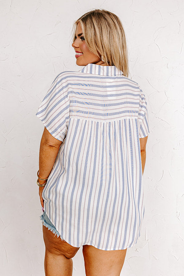 Happy Sanctuary Stripe Button Up Curves Image - 3