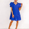 Tea At The Plaza Shift Dress In Royal Blue Image - 1