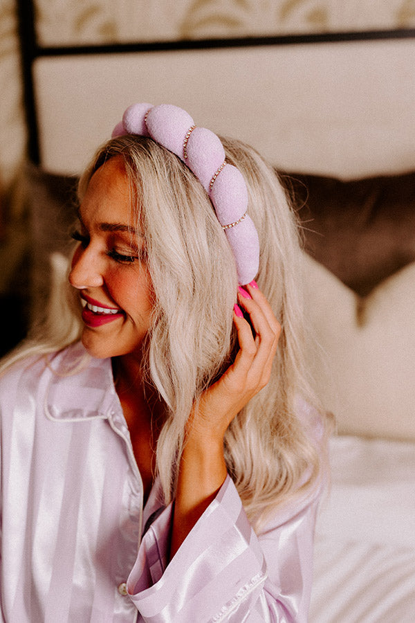 Effortless Moments Embellished Spa Headband In Lavender