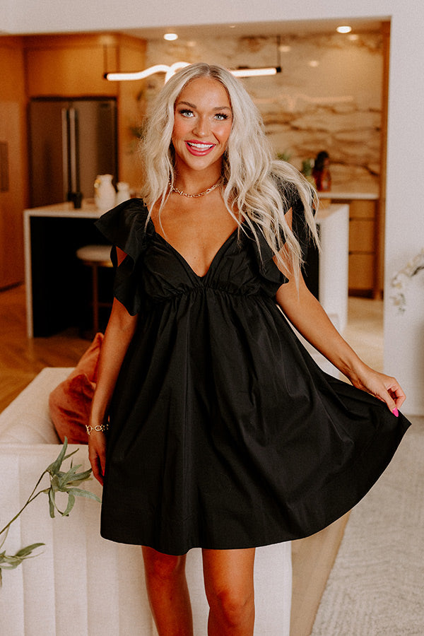 Happiness On The Way Mini Dress In Black
