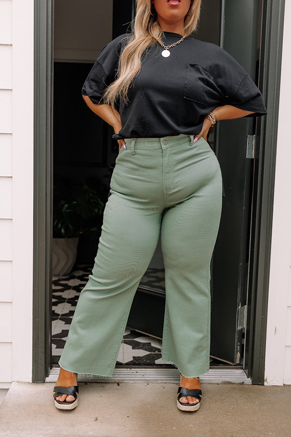 The Adriana High Waist Wide Leg Jean in Pear Curves • Impressions Online  Boutique