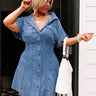 Caffeine Crush Chambray Mini Dress Curves Image - 1