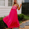 Coastal Calm Embroidered Maxi In Hot Pink Image - 1