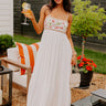 Coastal Calm Embroidered Maxi In Cream Image - 1