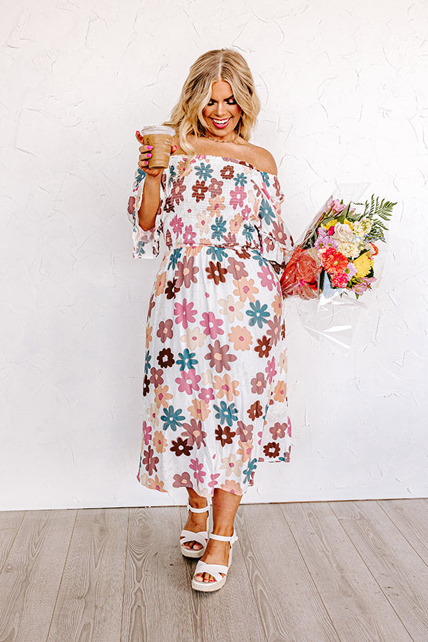 Lucky Days Smocked Midi Curves Image - 3