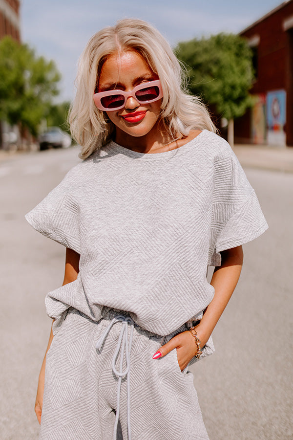 Lattes First Shift Top in Grey Image - 5