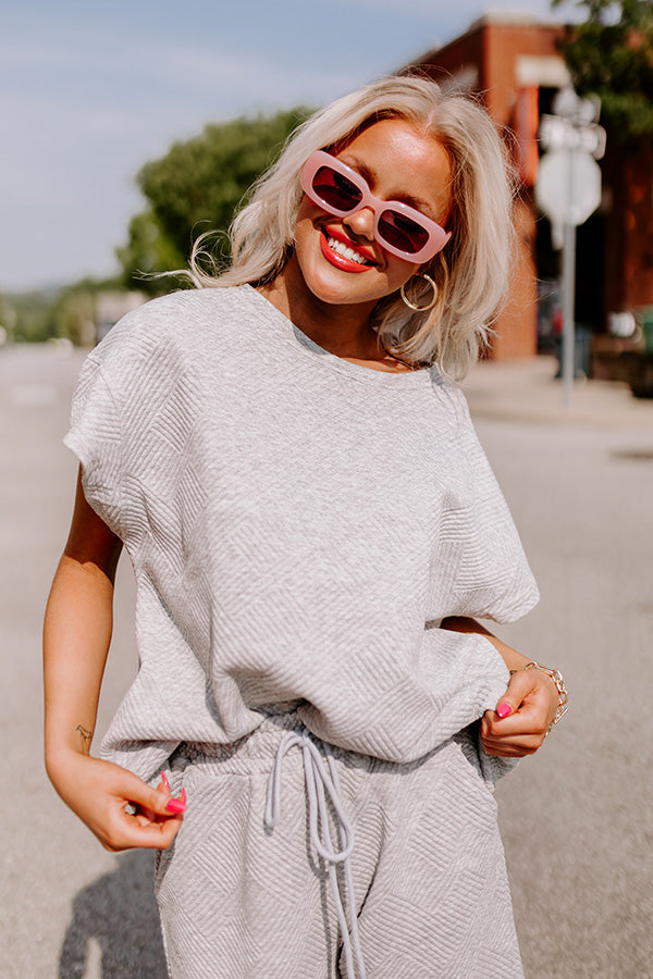 Lattes First Shift Top in Grey Image - 4