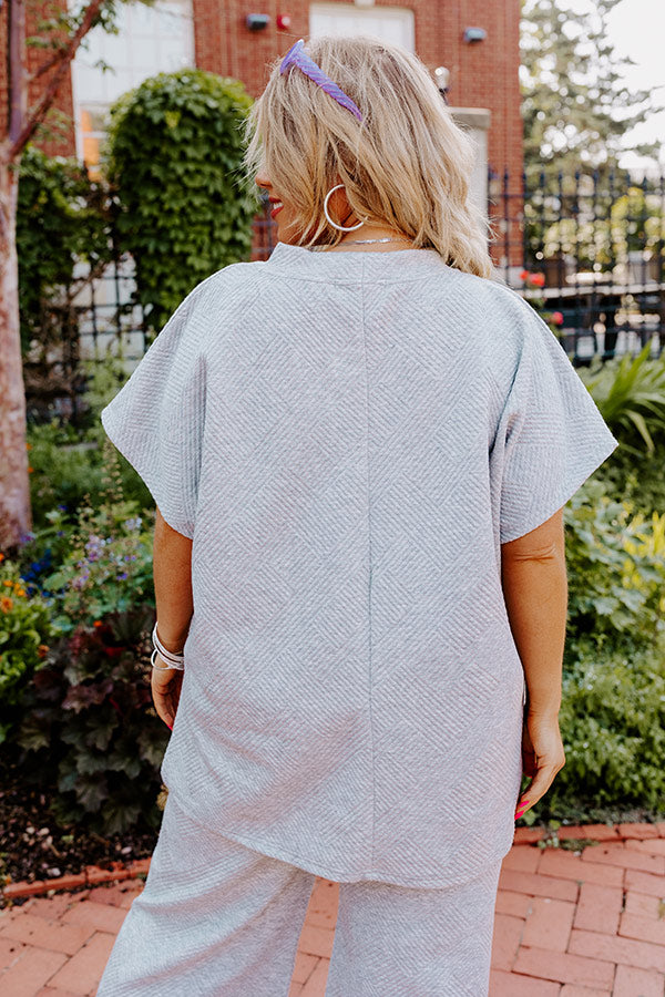 Essentially Chic Shift Top In Grey Curves Image - 5