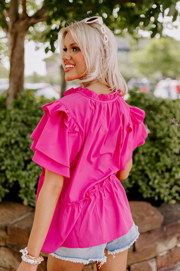 Passing Through Town Top In Pink Image - 2