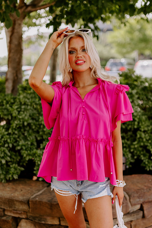 Passing Through Town Top In Pink Image - 3