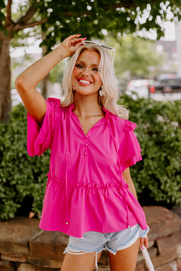 Passing Through Town Top In Pink Image - 4