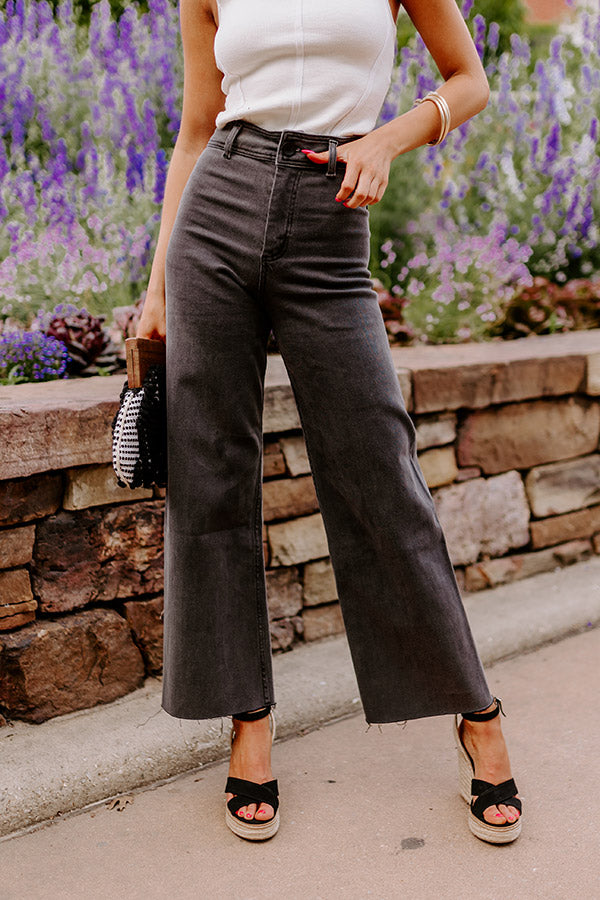 The Taron High Waist Wide Leg Pants in Vintage Black Image - 1