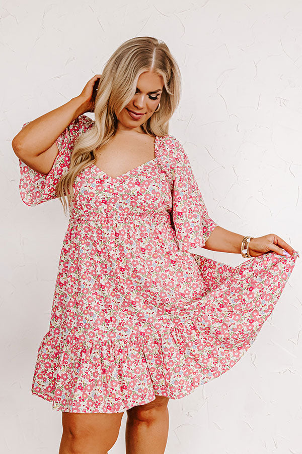 Seeking The Shore Shift Dress in Pink Curves Image - 5