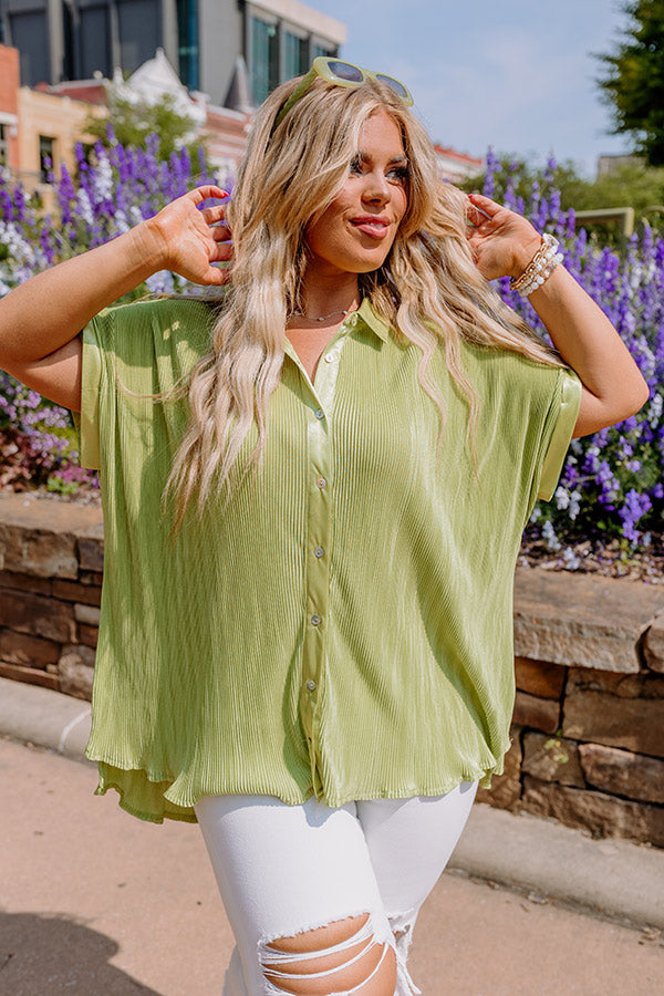 Rhythmic Rhapsody Pleated Button Up Curves Image - 1