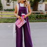 Happy Sanctuary Wide Leg Jumpsuit in Royal Plum Image - 1