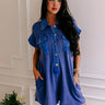 Wonderful Weekend Waffle Knit Romper in Royal Blue Image - 1
