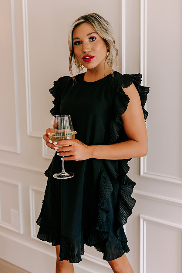 Walking The Runway Shift Dress in Black Image - 2