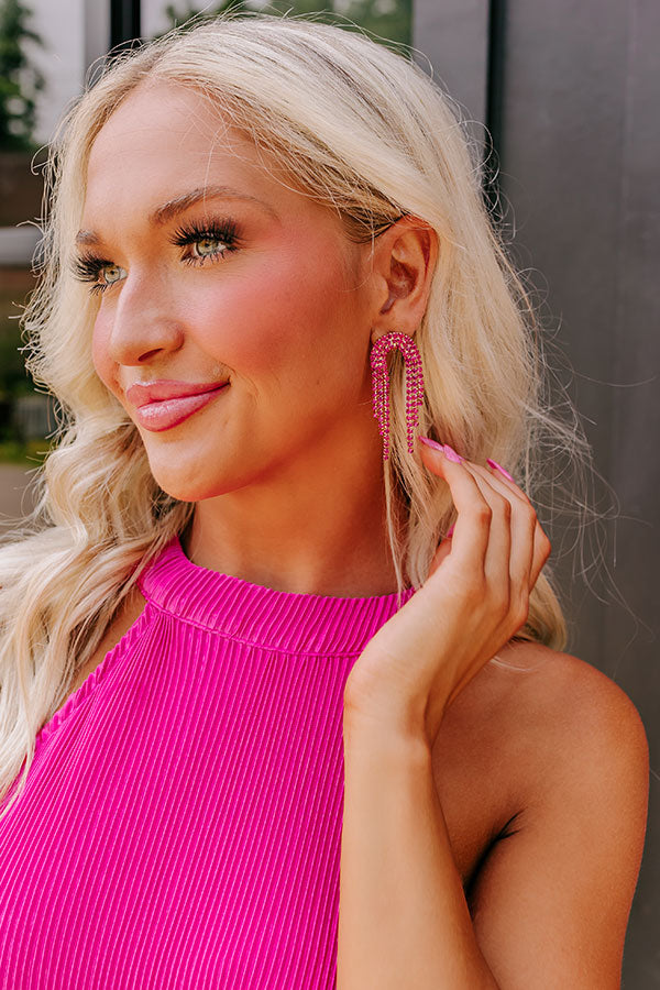 Really Radiant Earrings in Fuchsia Image - 4