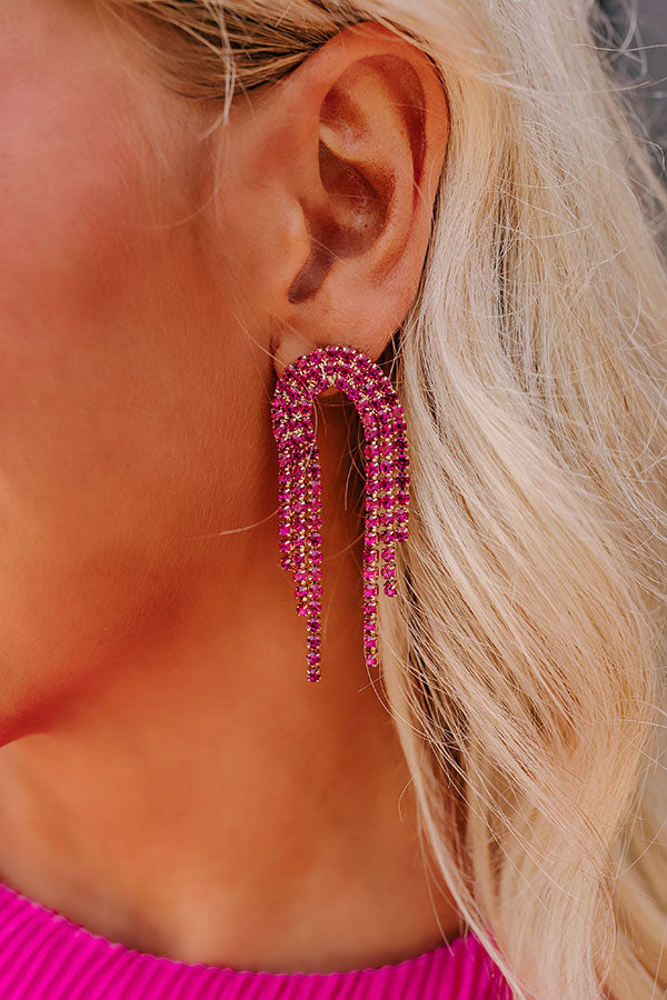 Really Radiant Earrings in Fuchsia Image - 5