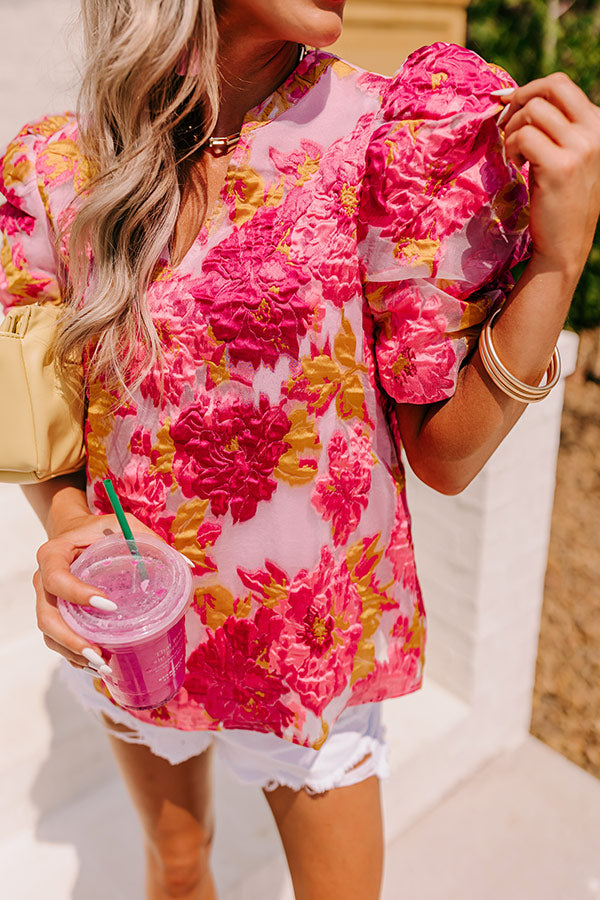 Sparking Romance Floral Top Image - 4