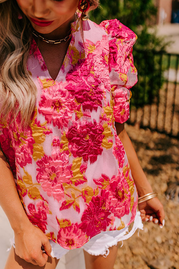 Sparking Romance Floral Top Image - 5