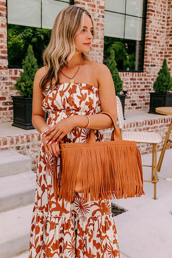 Chic Times Ahead Faux Leather Fringe Tote