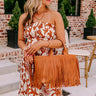 Chic Times Ahead Faux Leather Fringe Tote Image - 1