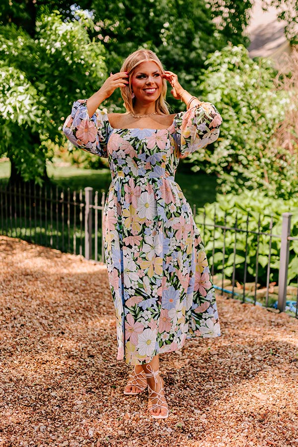 Time For Bliss Floral Midi Curves Image - 1