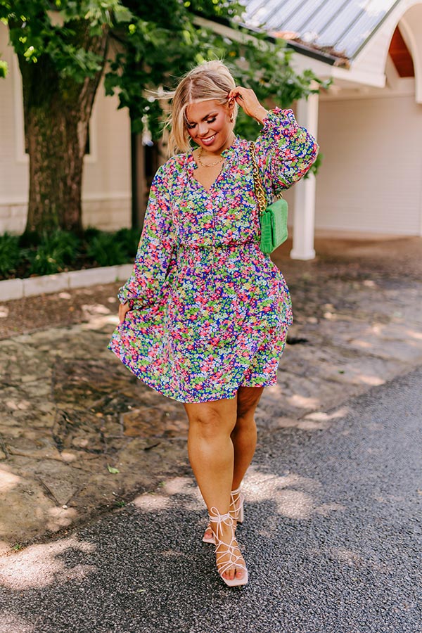 Stay Sweet Dress in Royal Blue Curves Image - 5