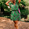 Pure Heart Floral Mini Dress in Green Curves Image - 1