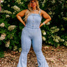 The Pike Denim Jumpsuit in Light Wash Curves Image - 1