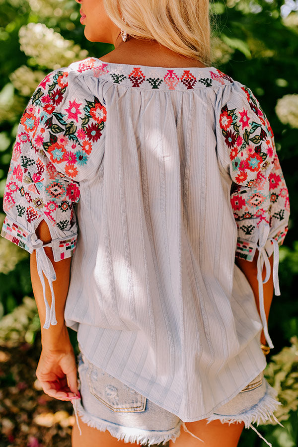 Travel To Europe Embroidered Shift Top Image - 5