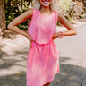 Ivy League Style Dress In Neon Pink Image - 1