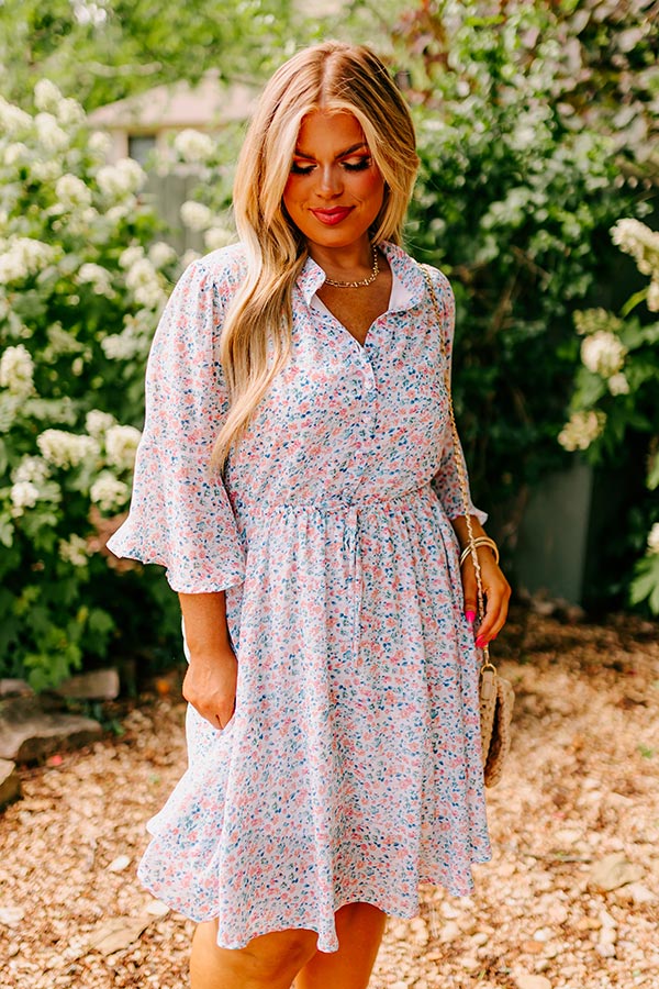 Headed Down Memory Lane Dress In Sky Blue Curves • Impressions Online ...