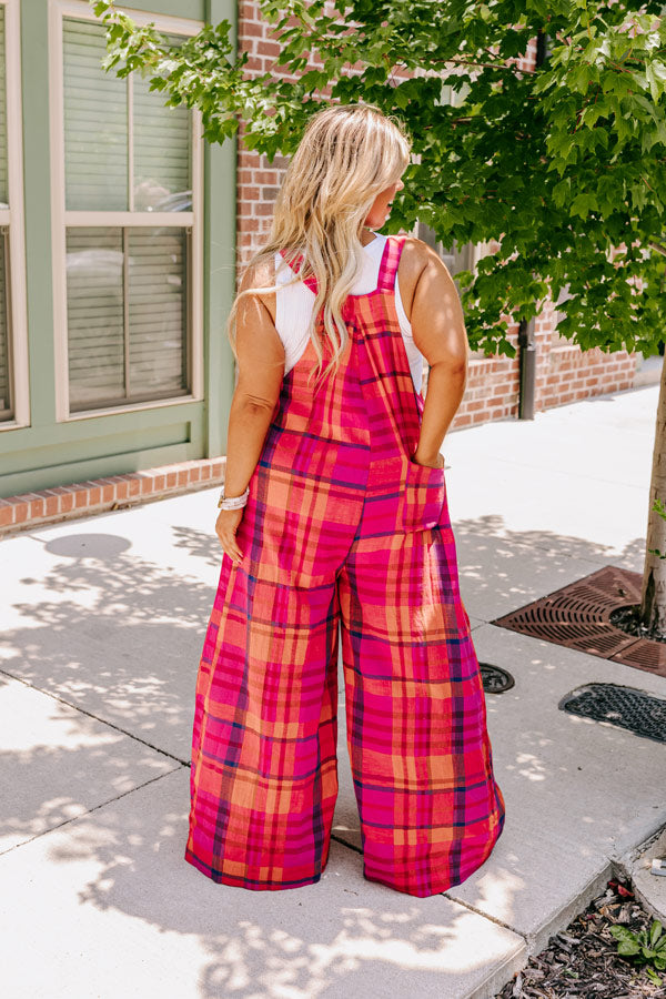 Keeping Interest Linen-Blend Jumpsuit Curves Image - 5