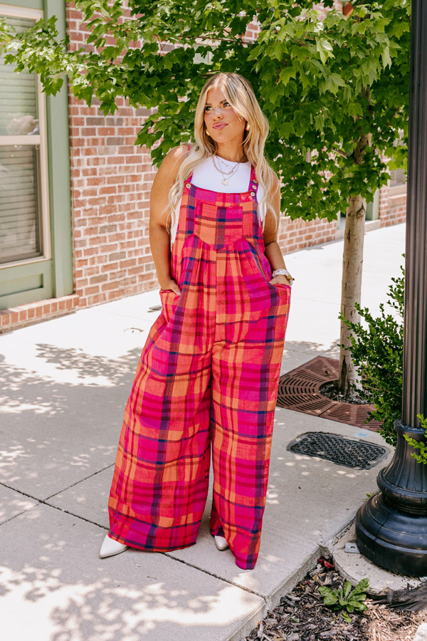 Keeping Interest Linen-Blend Jumpsuit Curves Image - 3