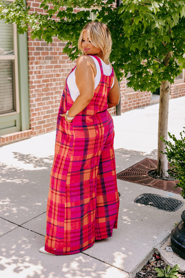 Keeping Interest Linen-Blend Jumpsuit Curves Image - 4