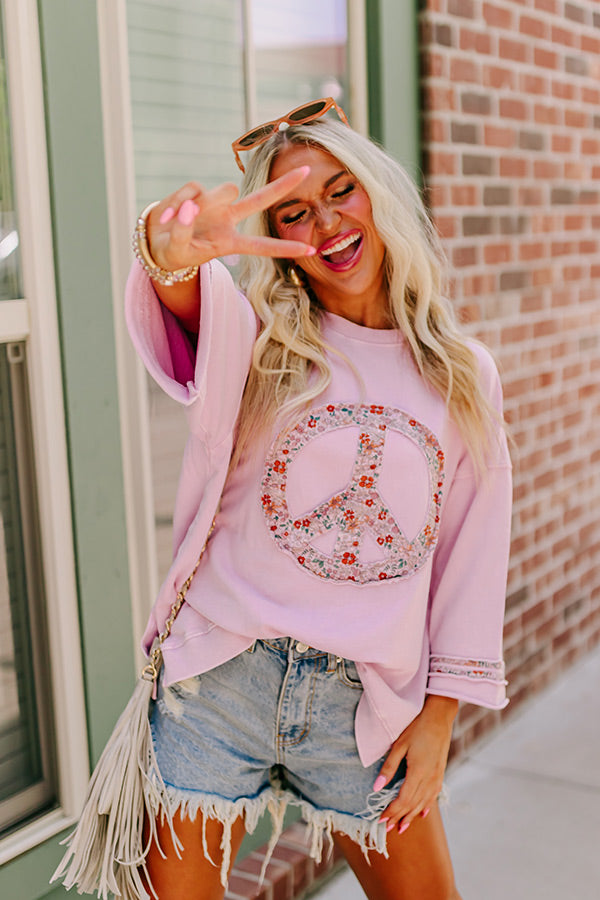 Protect Your Peace Top In Lavender Image - 4