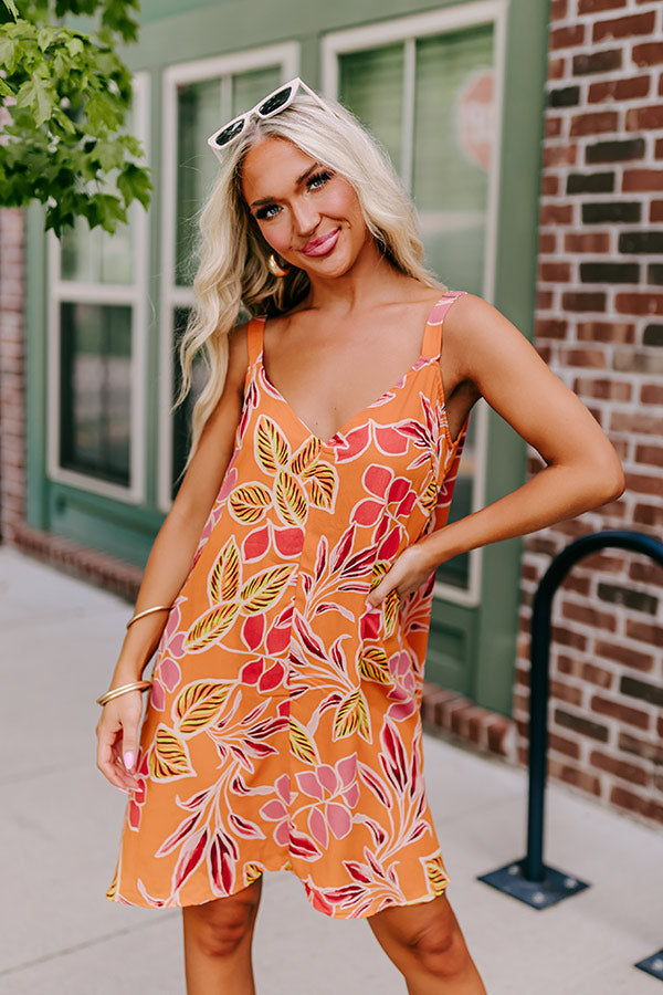 Blossom Bliss Mini Dress In Orange Image - 1